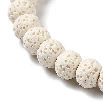 Natural Lava Rock Dyed Beads Strands X-G-Z036-B01-04-1