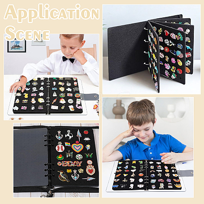14Pcs Felt Cloth Pin Brooch Storage Binder Sheets for Enamel Pin Collection Book AJEW-WR0002-93B-1