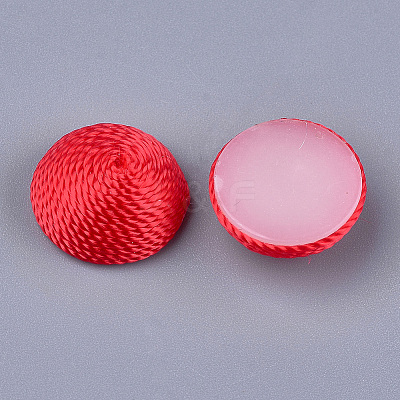 Polyester Thread Fabric Cabochons LS-X-WOVE-T008-02B-01-1
