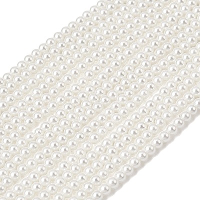 Eco-Friendly Dyed Glass Pearl Round Beads Strands HY-A002-3mm-RB001-1