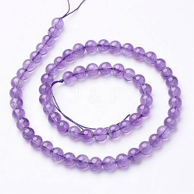 Natural Amethyst Beads Strand GSR6mmC062-1