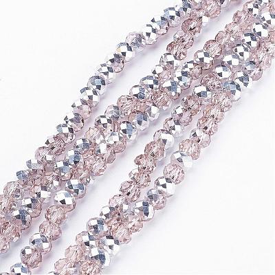 Electroplate Glass Bead Strands GR6MMY-19S-1