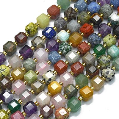 Natural Mixed Stone Beads Strands G-K389-A40-01-1