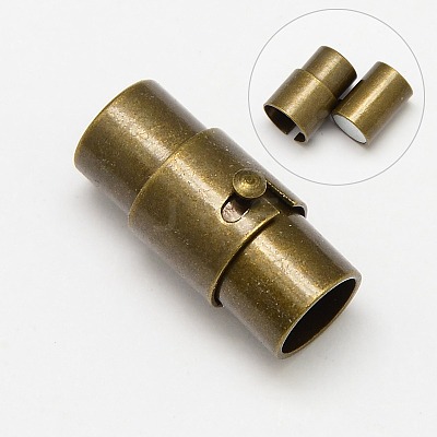 Brass Locking Tube Magnetic Clasps KK-Q089-AB-1