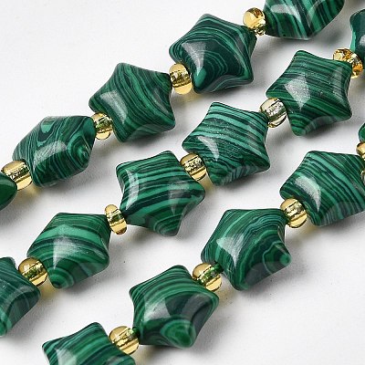 Synthesis Malachite Beads Strands G-Z080-A31-10mm-1