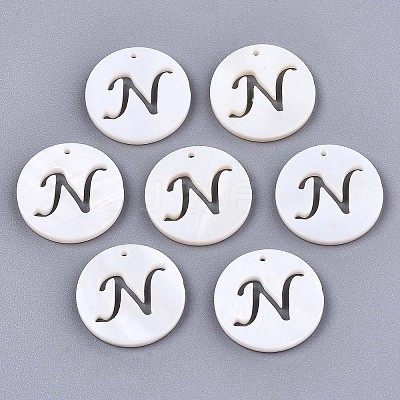 Natural Freshwater Shell Charms SHEL-S276-119N-1