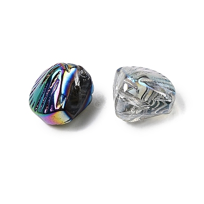 Electroplate Transparent Glass Beads EGLA-L047-01-1