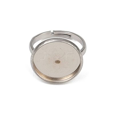 304 Stainless Steel Cuff Ring Components STAS-D372-05P-01E-1