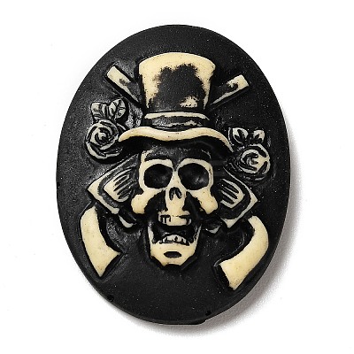 Halloween Opaque Resin Cabochons CRES-F023-06-1