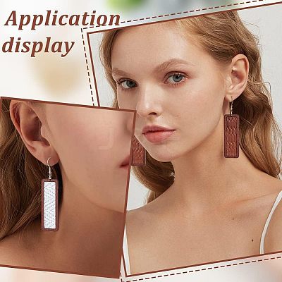 DIY Rectangle Dangle Earring Making Kit DIY-OC0009-48-1