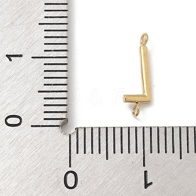 304 Stainless Steel Letter Connector Charms STAS-M108-01G-12-1