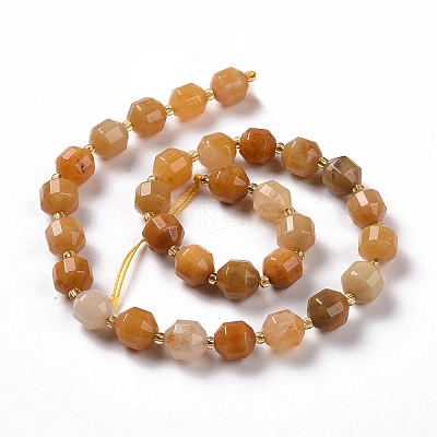 Natural Topaz Jade Beads Strands G-G990-F14-1