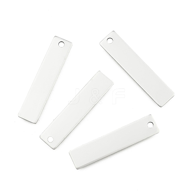 Tarnish Resistant 201 Stainless Steel Rectangle Stamping Blank Tag Pendants X-STAS-R064-15B-1