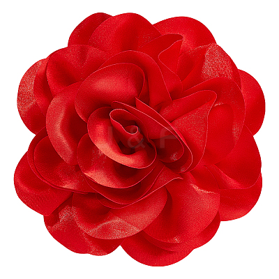 Flower Polyester Brooches JEWB-WH0001-47P-02-1
