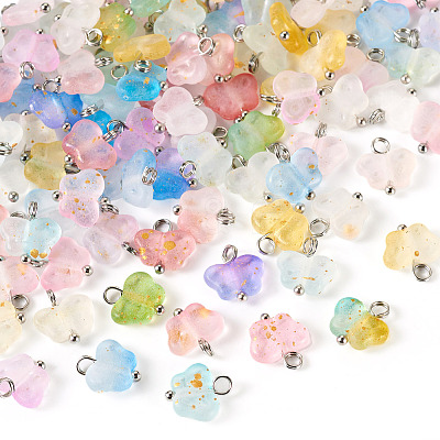 100Pcs Acrylic Pendants PALLOY-TAC0168-1