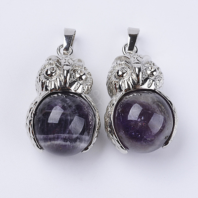 Natural & Synthetic Mixed Stone Pendants G-P350-A-1
