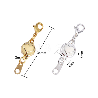 10 Sets 2 Colors Zinc Alloy Magnetic Clasps PALLOY-CJ0001-140-1