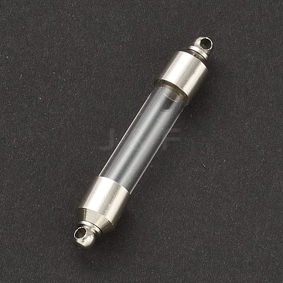 Transparent Glass Vial Pendant Normal Link Connectors GLAA-D004-03P-01-1