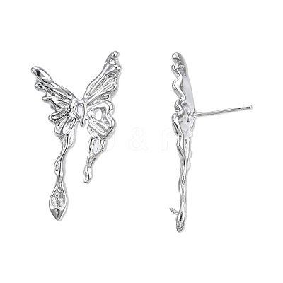 Brass Stud Earring Findings KK-N232-429P-A-1