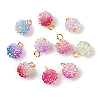 Gradient Color Opaque Resin Pendants RESI-D016-01-1