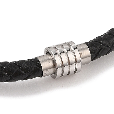 Braided Microfiber Leather Cord Bracelets BJEW-B096-15P-1