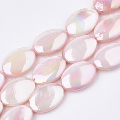 AB Color Freshwater Shell Beads Strands SHEL-S274-39E-1