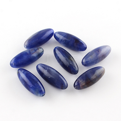 Oval Imitation Gemstone Acrylic Beads OACR-R031-M-1