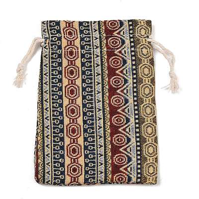 Ethnic Printed Polycotton Drawstring Storage Bags FB-CBA307F-01C-1