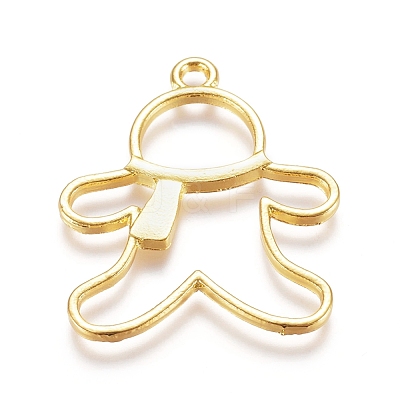 Zinc Alloy Open Back Bezel Pendants X-PALLOY-E564-80G-1