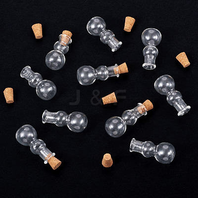 10Pcs Clear Glass Wishing Bottles AJEW-TA0002-85F-1