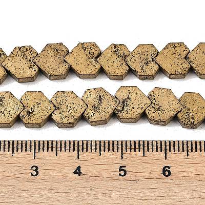 Electroplated Natural Lava Rock Beads Strands G-K388-04A-09-1