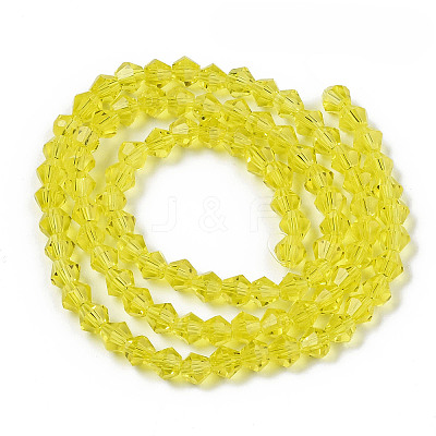Faceted Bicone Glass Beads Strands EGLA-P017-3mm-05-1