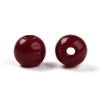 Opaque Solid Color Glass Beads X1-GLAA-N007-6mm-A04-1