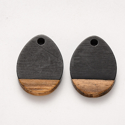 Resin & Walnut Wood Pendants RESI-S358-15G-1