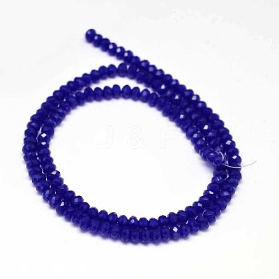 Faceted Rondelle Glass Beads Strands X-GLAA-I033-3mm-01-1