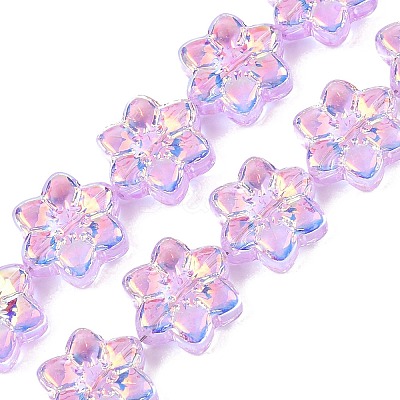 Electroplate Glass Beads Strands EGLA-P069-02A-AB06-1