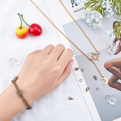 DIY Paperclip Chain Jewelry Making Kits DIY-SC0014-49AB-1