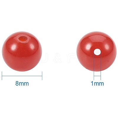 Natural Carnelian Bead Strands G-PH0028-8mm-15-1