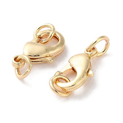 Rack Plating Brass Lobster Claw Clasps KK-F090-26LG-01-1
