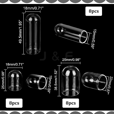 18Pcs 3 Style Arch Glass Dome Cover FIND-PH0008-78-1