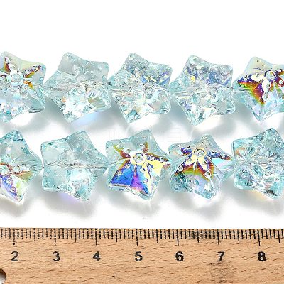 Electroplate Baking Paint Glass Beads Strands EGLA-K061-12A-AB08-1
