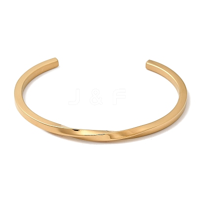 304 Stainless Steel Cuff Bangles for Women BJEW-H644-04G-1