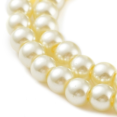 Baking Paint Pearlized Glass Pearl Round Bead Strands HY-Q003-6mm-21-1