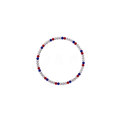 Polymer Clay Rhinestone Round Beaded Necklaces NJEW-SW00049-05-1