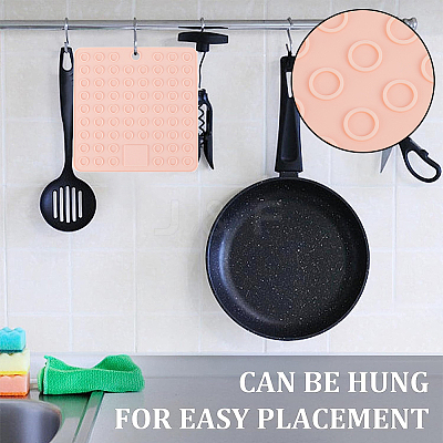 2Pcs Square Silicone Hot Mats for Hot Dishes AJEW-GF0008-26C-1