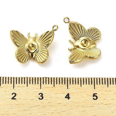 304 Stainless Steel Pendants Rhinestone Setting STAS-L022-105G-1