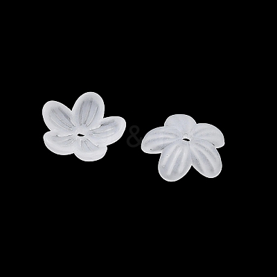 Acrylic Frosted Bead Caps AC-CBA81FF-02-1