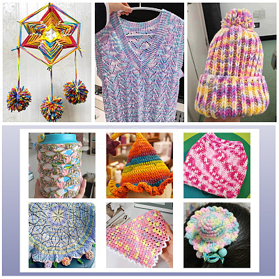 Polyester Fibers Knitting Yarn DIY-TADJ0002-005E-1