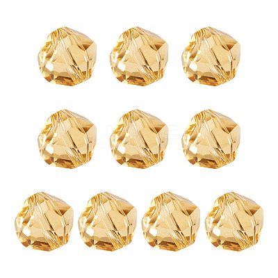 10Pcs Glass Imitation Austrian Crystal Beads GLAA-TADJ0001-11B-1