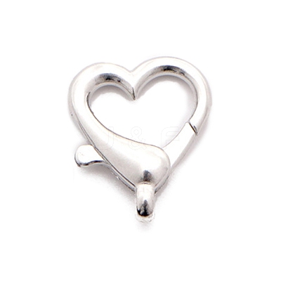 Heart Zinc Alloy Lobster Claw Clasps PW-WG62370-01-1
